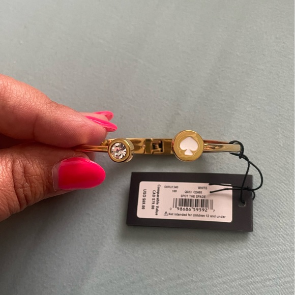 NWT Kate Spade Spot the Spade Open Hinge Bangle - Picture 5 of 6